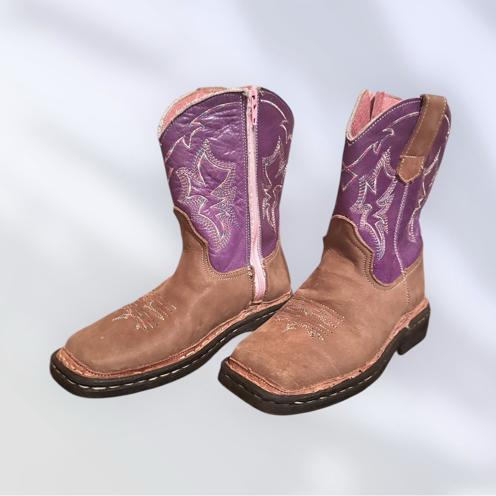 SOLD Roper Kids Western Cowgirl Boots in Pink and Purple